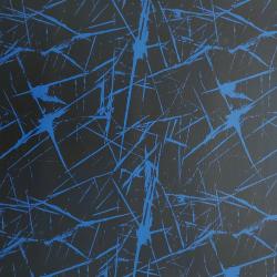 "Muster blau Kunstleder 40x40cm